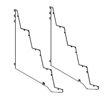 Полкодержатель четырехступенчатый базовый новый (левый+правый)