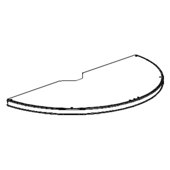 Полка торцевая полукруглая 300мм