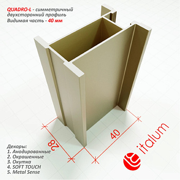 Профиль вертик QUADRO серебро  5.6