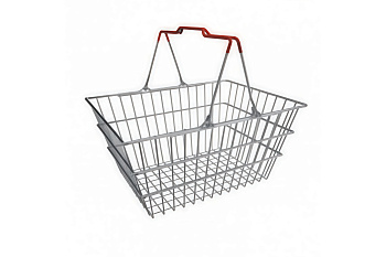 Корзина покуп.20л оцинков.2ручки красный