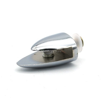 Полкодержатель для крепления полок к зеркалу и стеклу (6мм, Хром)