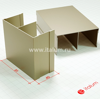 Трек верхний двойной - Шампань 6,0