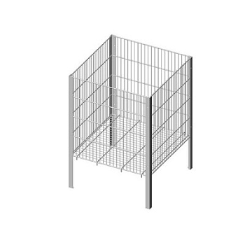 Корзина накопительная 600*600*800 хром