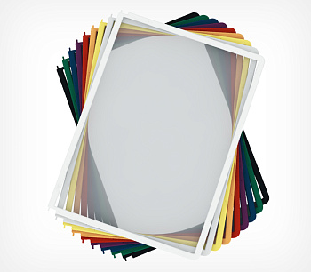 Рамка А4 со встроеенным защитным карманом-протектером синяя