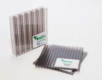 10мм Сотовый поликарбонат 6000*2100мм Novattro (02 бронза,1UV)