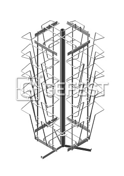Буклетница настольная вращающаяся 16 ячеек А4