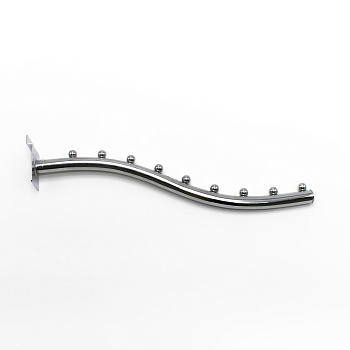 Кронштейн наклонный изогнутый на э/п с 9 шарами d=19мм, L=400мм хром