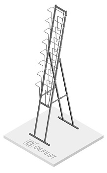 Буклетница складная с дисплеем 8 ячеек А4 вертикальная
