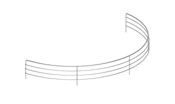 Ограждение проволочное полки полукруглой сетчатой 1/4 круга 30h, 400 мм Нордика