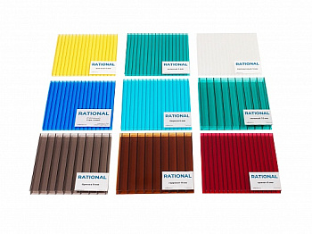 4 мм Сотовый поликарбонат 6000*2100мм Rational (0,47 кг/м2)(00 прозрачный, 1UV)