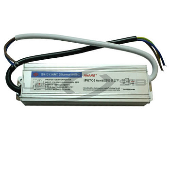 Блок питания IP68 влагозащищенный Slim  36W DC 12V AC 110-265V 3A
