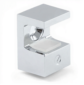 Полкодержатель хром 8мм с отверстием KRISTAL