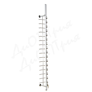 Стойка под очки пристенная с замком Кол-во посадочных мест: 16 Длина: 1400 мм Цвет: серый