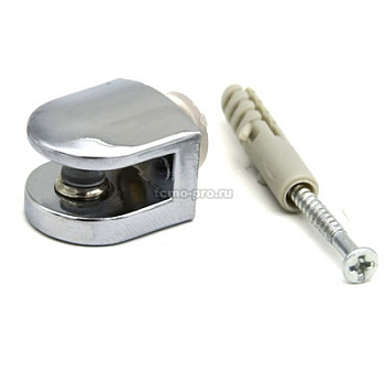 Полкодержатель (50шт/упак, стекло 6 мм ХРОМ)