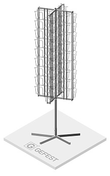 Буклетница вращающаяся 108 ячеек для открыток (54А5+54А6)