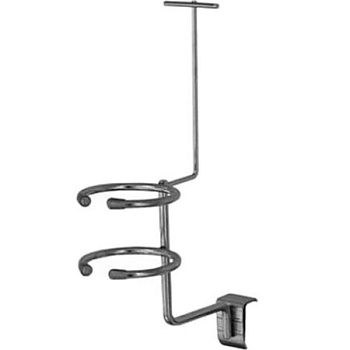 Держатель для фена хромированный, с ценникодержателем, на штангу 30*15мм