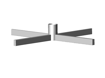 База SL Т-образная для колонн, хром D-60
